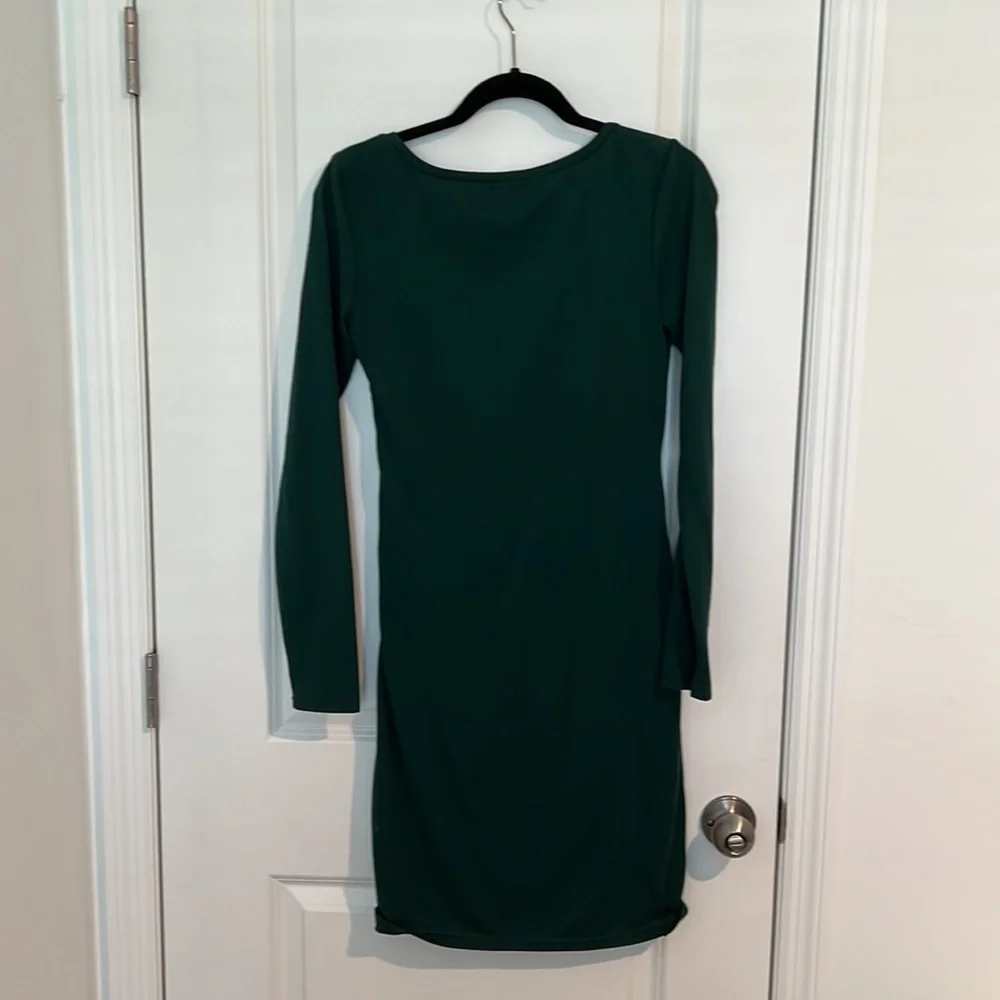 LEITH green long sleeve bodycon dress size medium - Picture 5 of 5